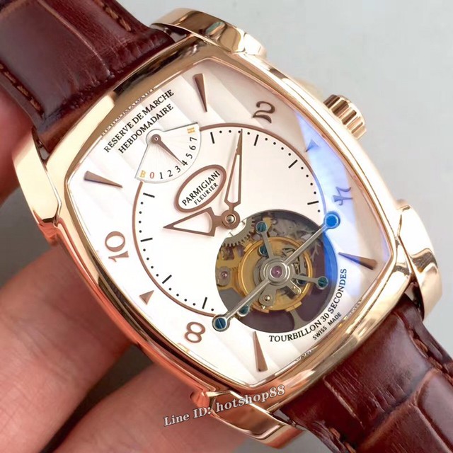 Parmigiani Fleurier表 帕玛强尼陀飞轮机芯真齿轮男士腕表 gjs1629